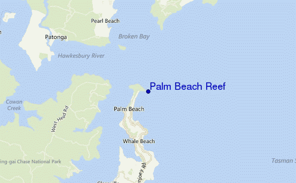 carte de localisation de Palm Beach Reef