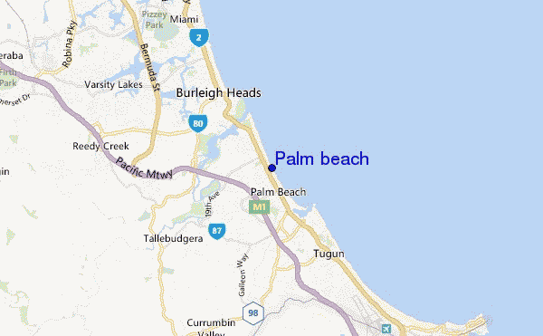 carte de localisation de Palm beach