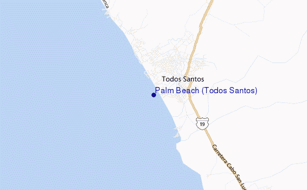 carte de localisation de Palm Beach (Todos Santos)