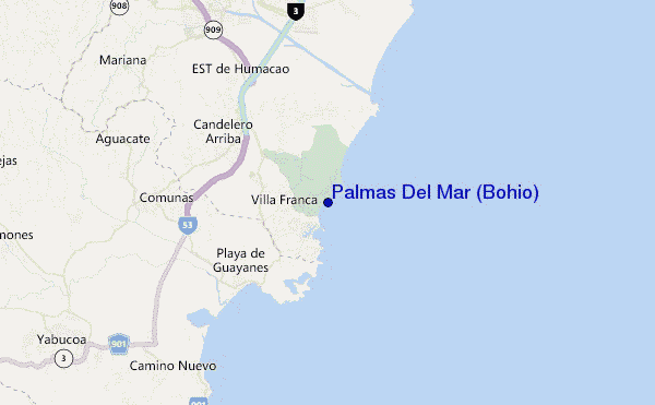 carte de localisation de Palmas Del Mar (Bohio)