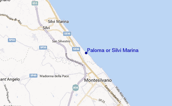 carte de localisation de Paloma or Silvi Marina