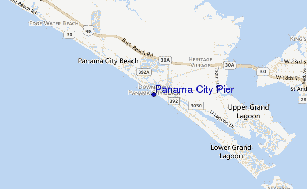carte de localisation de Panama City Pier