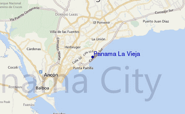 carte de localisation de Panama La Vieja