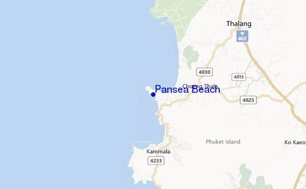 carte de localisation de Pansea Beach