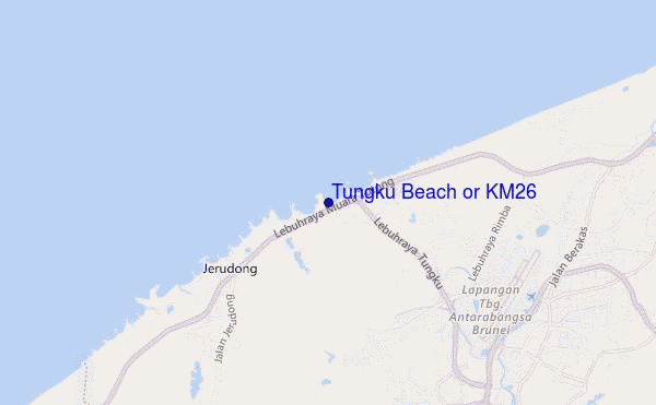 carte de localisation de Tungku Beach or KM26