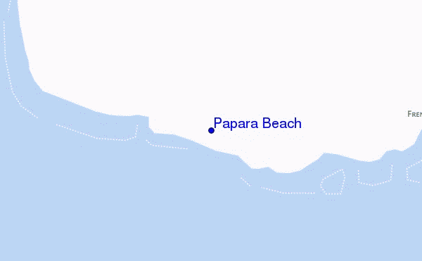 carte de localisation de Papara Beach