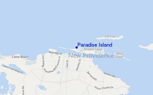 carte de localisation de Paradise Island