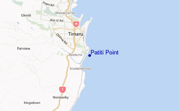 carte de localisation de Patiti Point