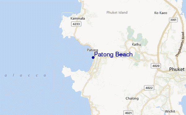 carte de localisation de Patong Beach