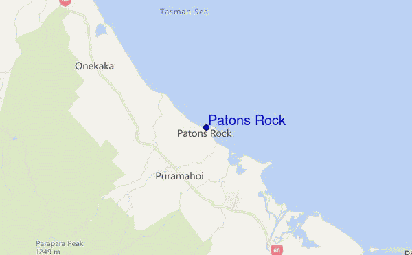 carte de localisation de Patons Rock