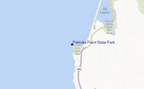 carte de localisation de Patricks Point State Park