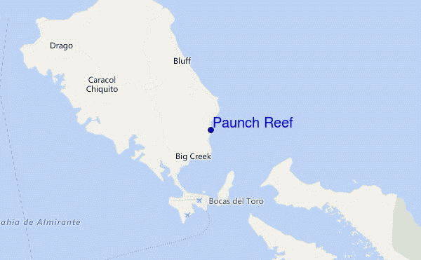 carte de localisation de Paunch Reef