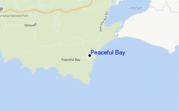 carte de localisation de Peaceful Bay