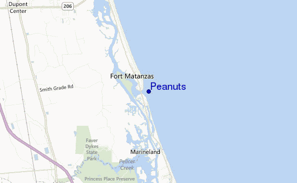 carte de localisation de Peanuts