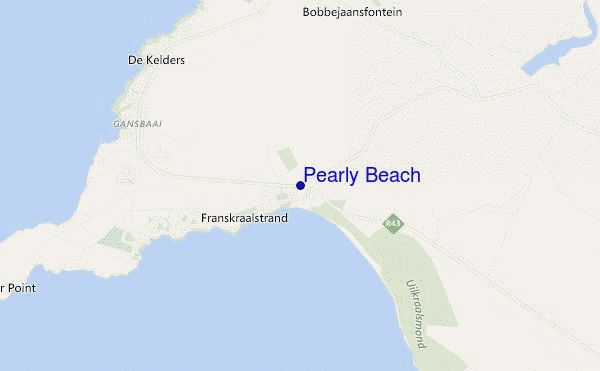 carte de localisation de Pearly Beach