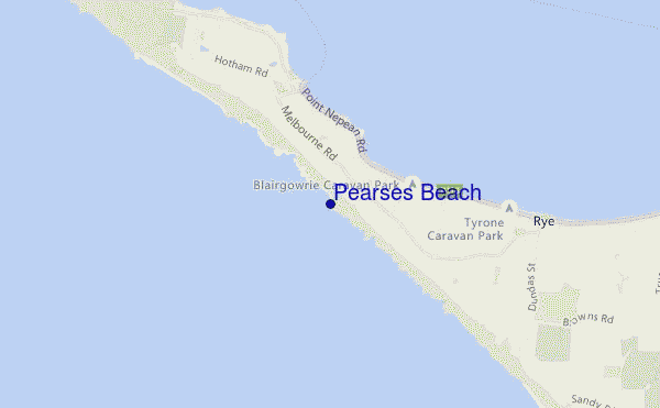 carte de localisation de Pearses Beach
