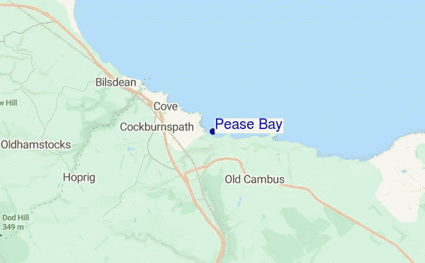 carte de localisation de Pease Bay
