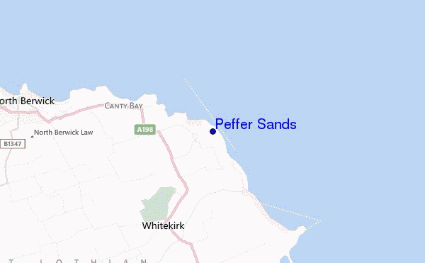carte de localisation de Peffer Sands