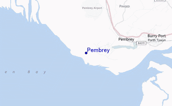 carte de localisation de Pembrey