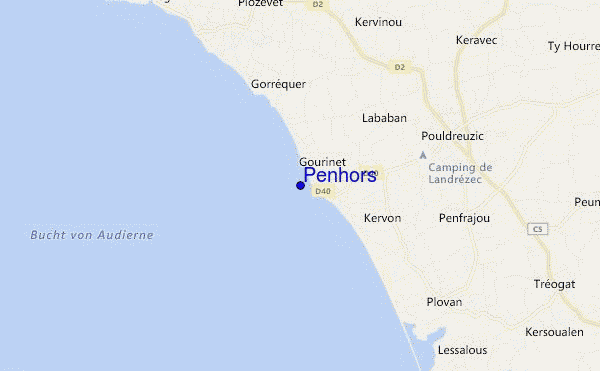 carte de localisation de Penhors