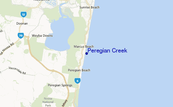 carte de localisation de Peregian Creek