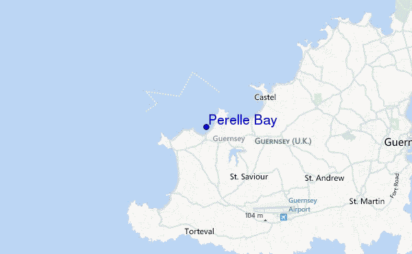 carte de localisation de Perelle Bay