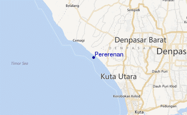 carte de localisation de Pererenan