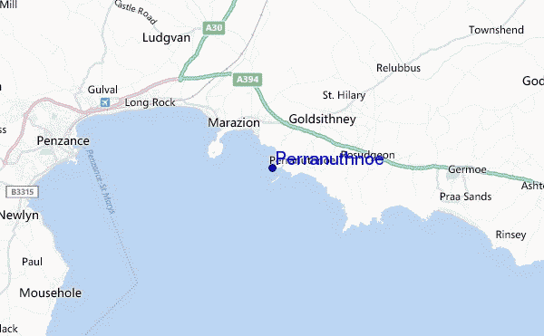 carte de localisation de Perranuthnoe