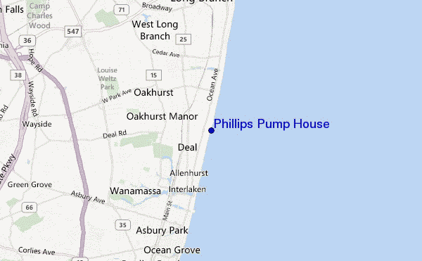 carte de localisation de Phillips Pump House