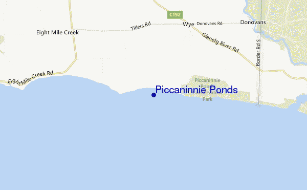carte de localisation de Piccaninnie Ponds