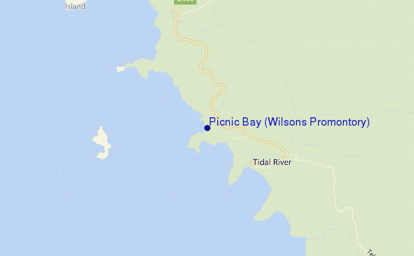 carte de localisation de Picnic Bay (Wilsons Promontory)