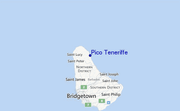 Pico Teneriffe Location Map