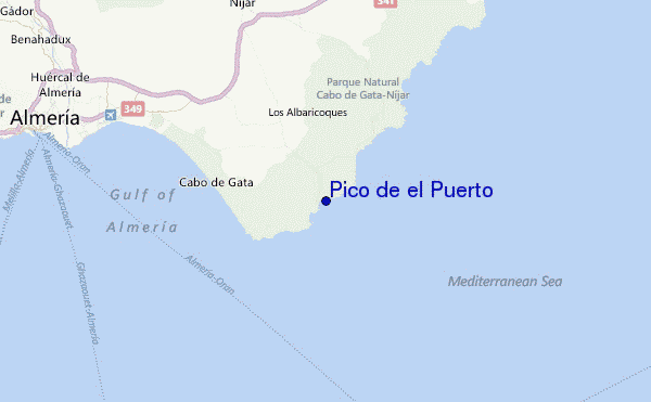 Pico de el Puerto Location Map
