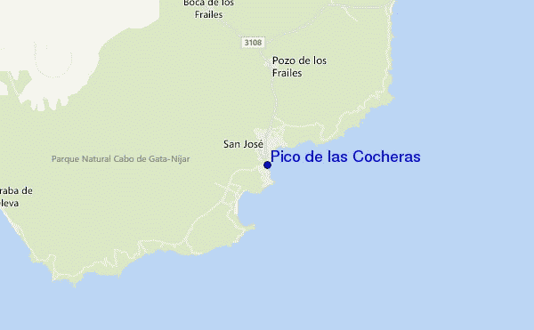 carte de localisation de Pico de las Cocheras