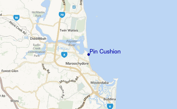 carte de localisation de Pin Cushion