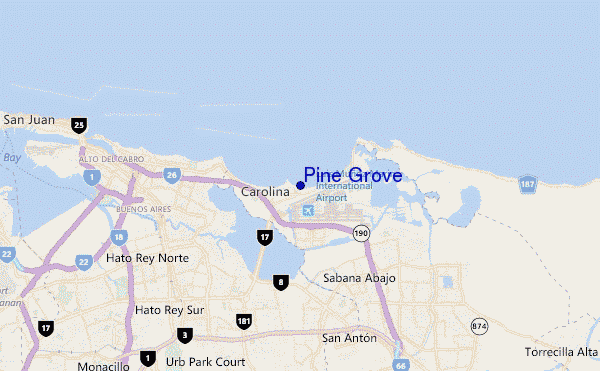 carte de localisation de Pine Grove
