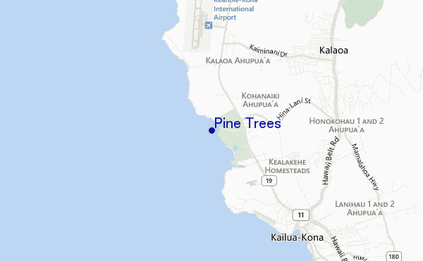 carte de localisation de Pine Trees