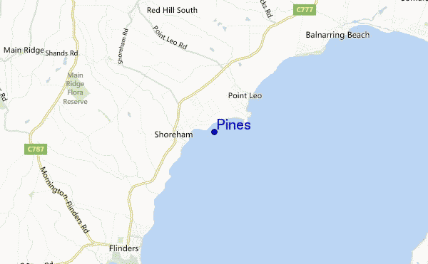 carte de localisation de Pines