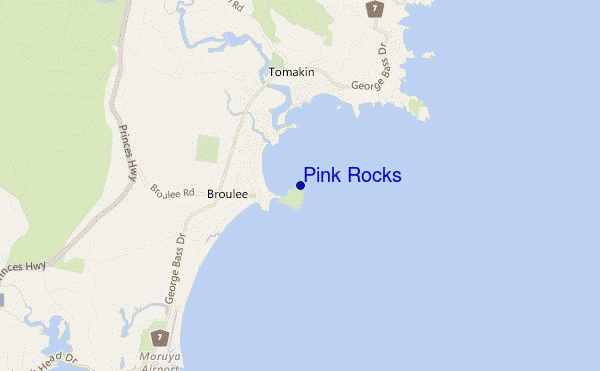 carte de localisation de Pink Rocks