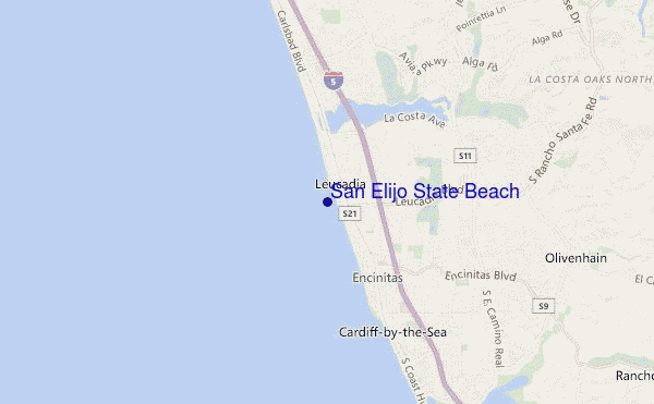 carte de localisation de San Elijo State Beach