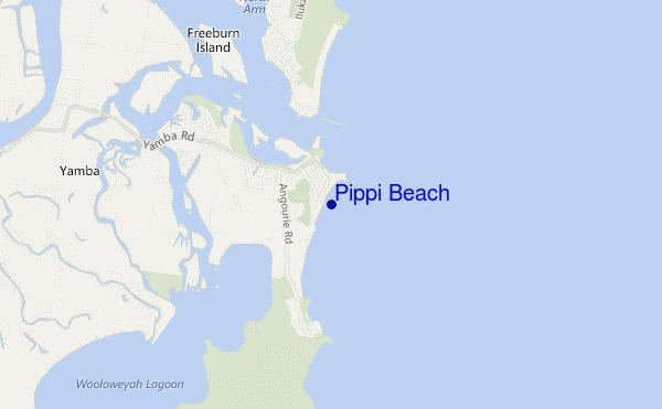 carte de localisation de Pippi Beach