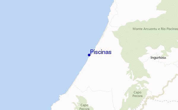 carte de localisation de Piscinas