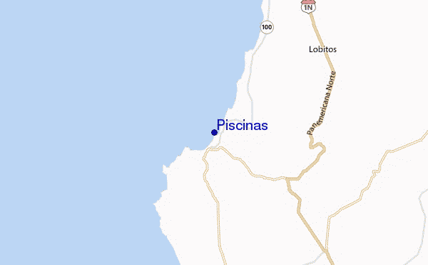 carte de localisation de Piscinas