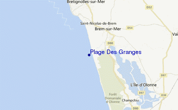 carte de localisation de Plage Des Granges