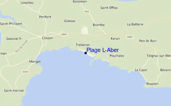 carte de localisation de Plage L'Aber