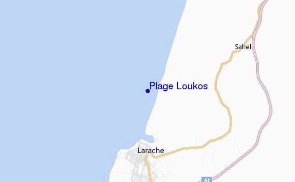 carte de localisation de Plage Loukos