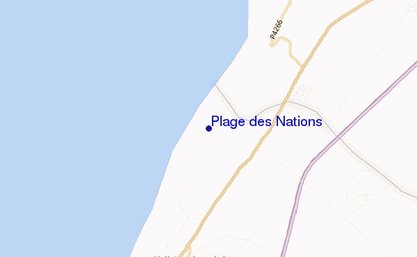 carte de localisation de Plage des Nations