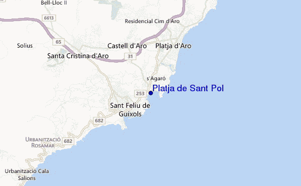 carte de localisation de Platja de Sant Pol