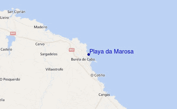 carte de localisation de Playa da A Marosa