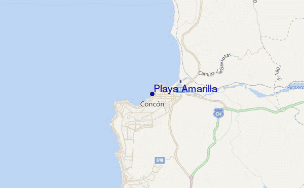 carte de localisation de Playa Amarilla